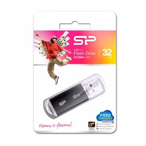 Silicon Power Ultima U02 USB atmintinė 32 GB USB Type-A 2.0 juoda