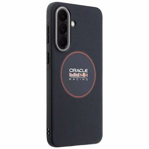 Red Bull dėklas Samsung A57 (Meshed PU Red Ring & Metal Buttons) tamsiai mėlynas