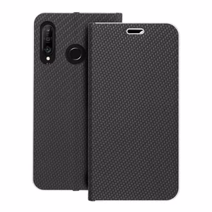 LUNA Book Carbon dėklas telefonui HUAWEI P30 Lite juodas