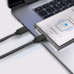 SBS TECABLETISSUETCK USB-C - USB-C 1.5m 60W плетеный кабель - черный