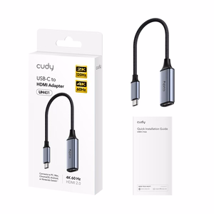 Cudy UH401 USB graphics adapter Grey, Silver