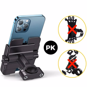 Wozinsky metal bicycle phone laikiklis, scooters juodas (WBHBK3)