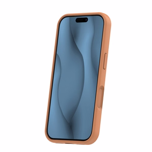 Silicone Thin Mag dėklas iPhone 15 6,1" karamelė