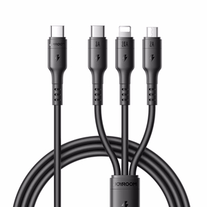 USB Laidas Joyroom S-A61 USB-C į USB-C/Lightning/MicroUSB 3.5A 1.2m juodas