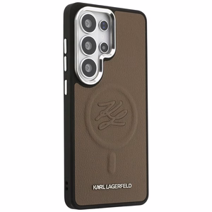 Karl Lagerfeld Embossed Ring Initials MagSafe Чехол для Samsung Galaxy S26 Ultra - коричневый