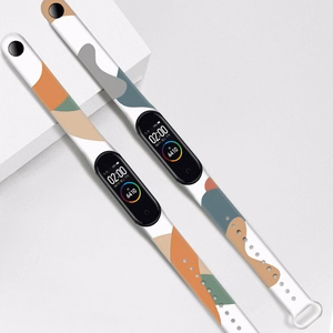 Ремешок Moro для Xiaomi Mi Band 3 / 4 силиконовый браслет узор 13
