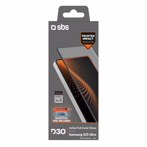 SBS apsauginis stiklas su D3O technologija su aplikatoriumi Samsung Galaxy S25 Ultra
