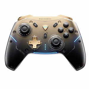 Machenike G5Pro Flagship Wireless Game Controller with Gyro Charging Station and Button Mapping - Black and Gold