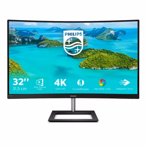 Philips E Line 328E1CA/00 monitorius 80 cm (31,5") 3840 x 2160 pikselių 4K Ultra HD LCD juodas