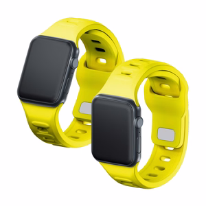 38/40/41/42 mm Yellow (small) - 3mk Silicone Watch Strap for Apple