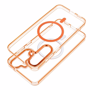 Чехол Samsung S26 ULTRA Frame Clear Hybrid Mag Cover, совместимый с MagSafe, hermes оранжевый