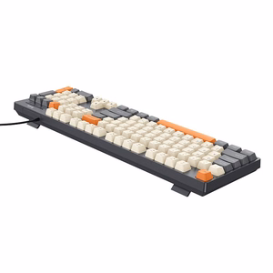 Wired keyboard QWERTY Hoco GM61 tri-color (white, grey, orange)