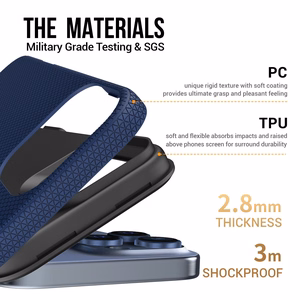Dėklas Perfectionists Triangle Mag Case Apple iPhone 13 Pro tamsiai mėlynas