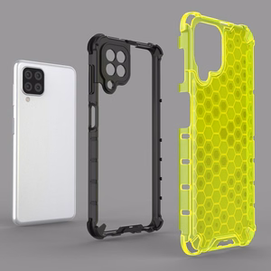 Honeycomb dėklas apsauginis su TPU buferiu Samsung Galaxy A22 4G skaidrus