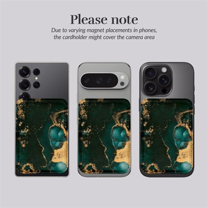 MIO Green Marble Magsafe Case Compatible Card Holder