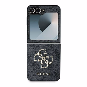 Чехол GUESS для Samsung Z Flip 6 GUHCZF64GMGGR (PU 4G Leather Metal Logo) чёрный