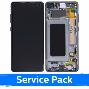 LCD ekranas suderinamas su Samsung G975 S10 Plus su rėmeliu / Prism Black / (Service Pack)