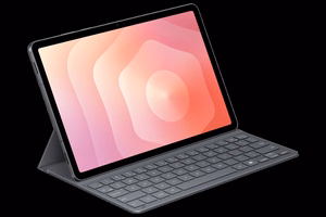 DX730UB plonas knygos tipo dėklas su klaviatūra Samsung Galaxy Tab S11, juodas