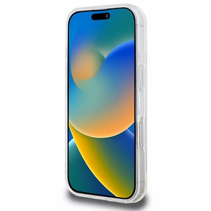 Karl Lagerfeld IML Metalinis Karl Head Magnetinis dėklas telefonui iPhone 16 Pro - baltas