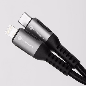 Кабель USB C to USB C Forcell F-Energy QC4.0 PD 5A 100W Cafule 3 m C260 чёрный
