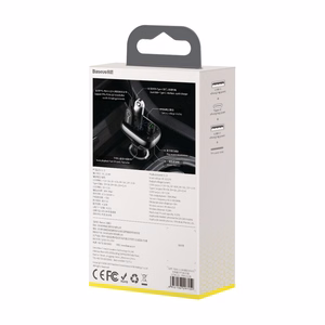 Car charger + FM transmiter BASEUS (S-13) (2xUSB;1xUSB-C) black