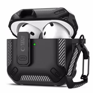 Tech-Protect Carbonox dėklas AirPods 4 - juodas