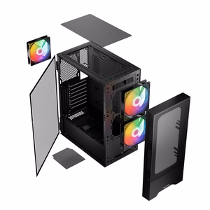 Logic ARYA ARGB MINIDI USB 3.0 kompiuterio korpusas, juodas