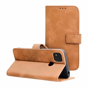 TENDER knygos tipo dėklas telefonui XIAOMI Redmi 9C / 9C NFC rudas
