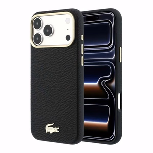 Dėklas Lacoste PU Leather Champs Elysees Gold Logo MagSafe Apple iPhone 18 Pro Max