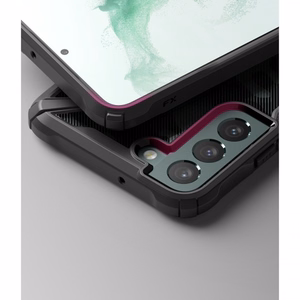 Dėklas RINGKE Fusion X Samsung Galaxy S22 Plus - Kamufliažinis juodas