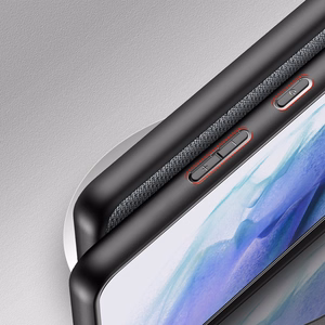 Dux Ducis Fino dėklas yra pagamintas iš nailono medžiagos Samsung Galaxy S22 + (S22 Plus) mėlynas
