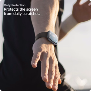Spigen Elite Shield "EZ FIT" Гибридное стекло 2-PACK для Apple Watch 10 (46MM) - прозрачный