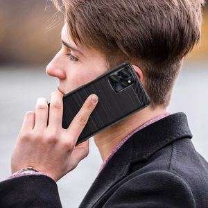 Carbon Case dėklas Realme 10 5G / Realme 9i 5G lankstus silikoninis anglies dangtelis juodas