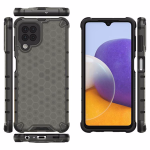 Honeycomb dėklas apsauginis su TPU buferiu Samsung Galaxy A22 4G juodas