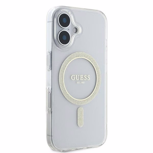 Guess IML Blizgus Apskritimas Magnetinis dėklas iPhone 16 - skaidrus