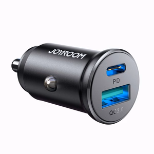 Joyroom JR-CCN05 automobilinis įkroviklis USB-C / USB-A 30W, juodas