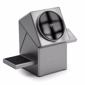 Belaidis įkroviklis Forcell F-Energy 3in1 Rotation Cube Qi2 suderinamas su MagSafe (F-06) sidabrinis