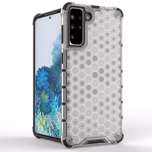 Honeycomb case бронированный чехол с гелевой рамкой для Samsung Galaxy S22+ (S22 Plus) прозрачный