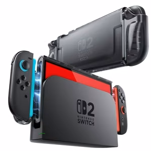 Чехол Supcase Crystal для Nintendo Switch 2 - прозрачный чёрный