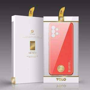 Dux Ducis Yolo elegant case made of soft TPU and PU leather for Samsung Galaxy A72 4G red