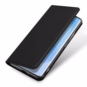 Dux Ducis Skin Pro dėklas Honor Magic5 Flip kortelių piniginė stovas juoda
