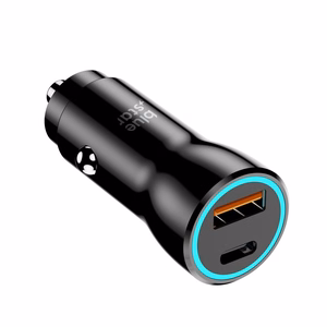 Automobilinis įkroviklis Blue Star 25W USB-C/USB-A juodas