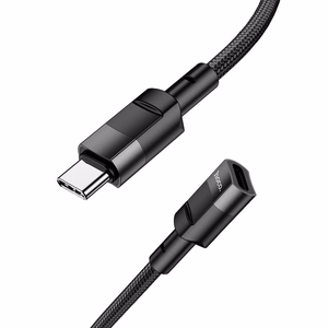 Adapteris Hoco (U107) iš USB-C į USB-C (OTG) 3A 1.2m juodas