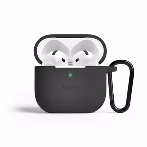 Etteri silikoninis dėklas, skirtas AirPods 4 juodas