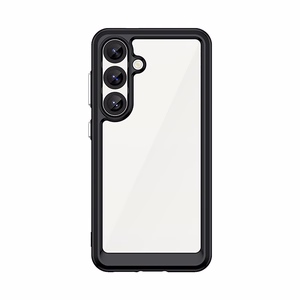 Kosminis dėklas su gelio rėmu Samsung Galaxy S25 - juodas