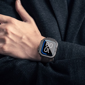 AmazingThing Titan Pro Metal Dėklas Apple Watch 11 46mm Aluminum - Juodas