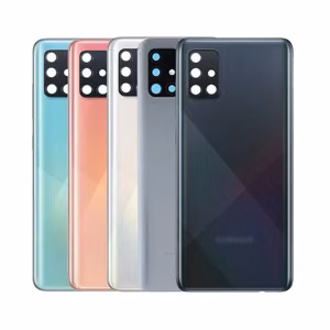 Задняя крышка для Samsung A515 A51 призма белый (с линзой камеры) HQ