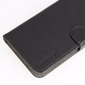 Wonder Common universalus knyginis dėklas (M) Samsung S21/S10/Note/Note 2/Note 3/Huawei P30 Lite/P9/P9 Lite juodas