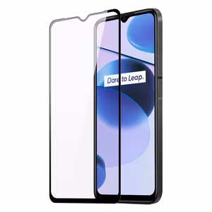 Dux Ducis 9D закалённое стекло на весь экран 9H закалённое стекло с рамкой Realme C35 чёрный (case friendly)