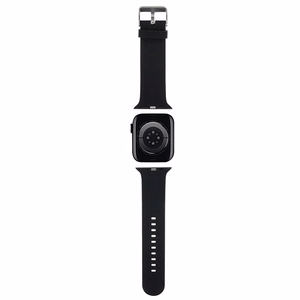 Karl Lagerfeld 3D Rubber Karl ir Choupette Heads dirželis juodas skirtas Apple Watch 38/40/41mm